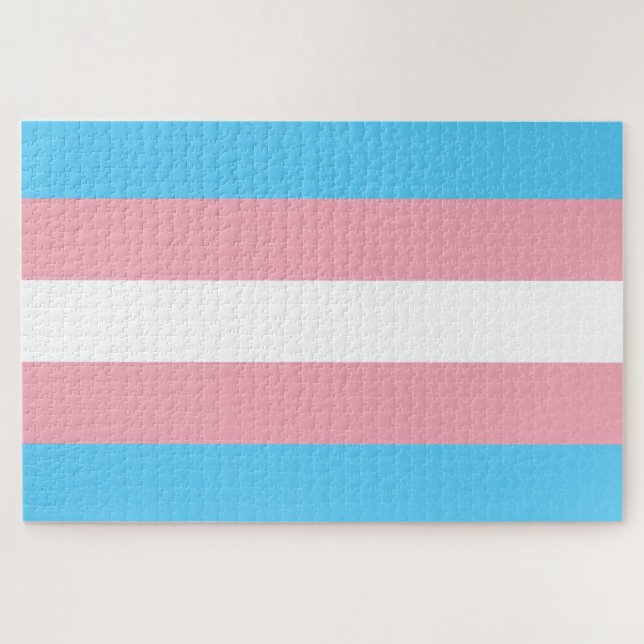 Trans Pride (Transgender Pride) Flag Jigsaw Puzzle (Horizontal)