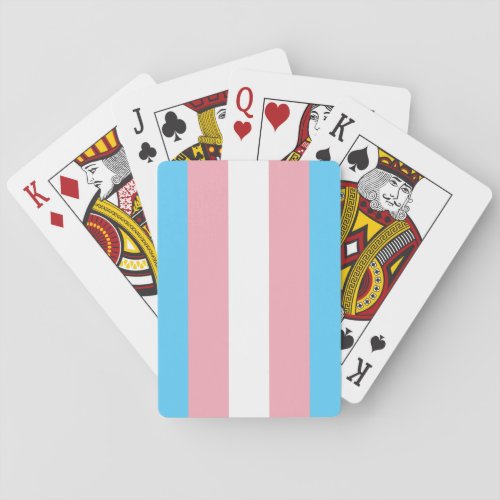 Trans Pride Transgender Pride Flag Playing Cards