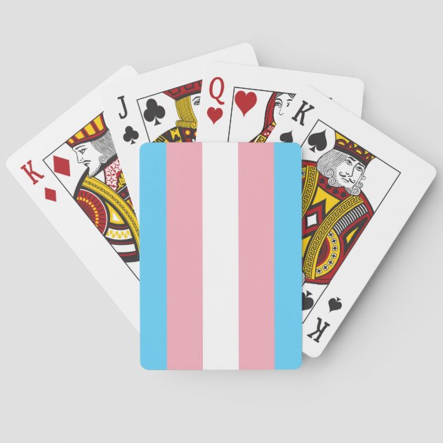 Trans Pride (Transgender Pride) Flag Poker Cards (Back)