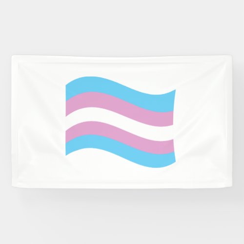 Trans Pride Wavy Flag Banner