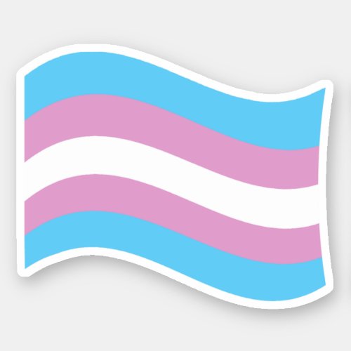 Trans Pride Wavy Flag Sticker