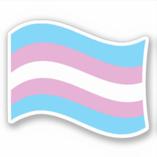 Trans Pride Wavy Flag Sticker