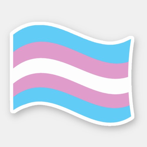 Trans Pride Wavy Flag Sticker