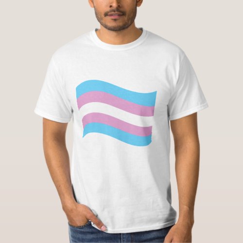 Trans Pride Wavy Flag T_Shirt