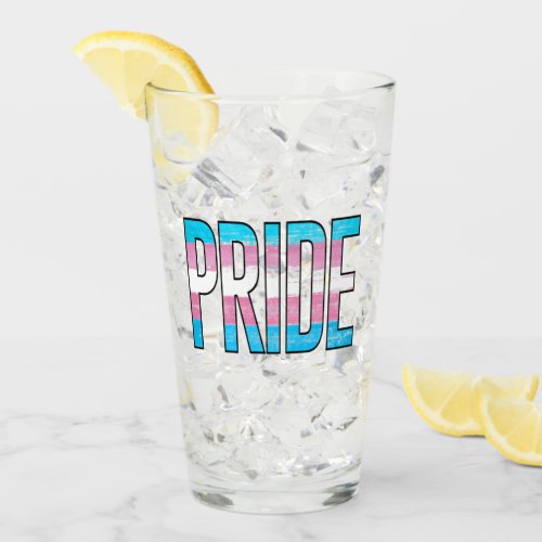 Trans Pride Word Glass