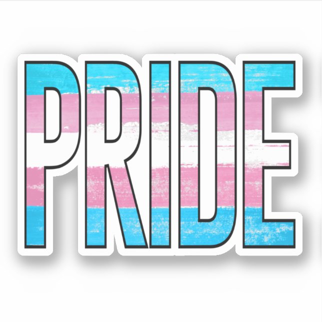 Trans Pride Word Sticker (Front)