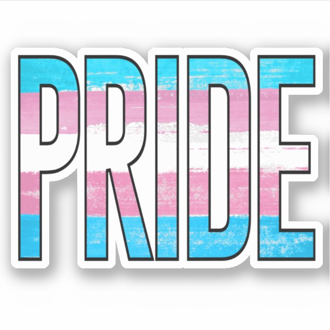 Trans Pride Word Sticker (Front)