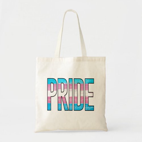 Trans Pride Word Tote Bag