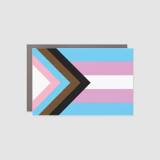 Trans Progress Pride Flag Car Magnet