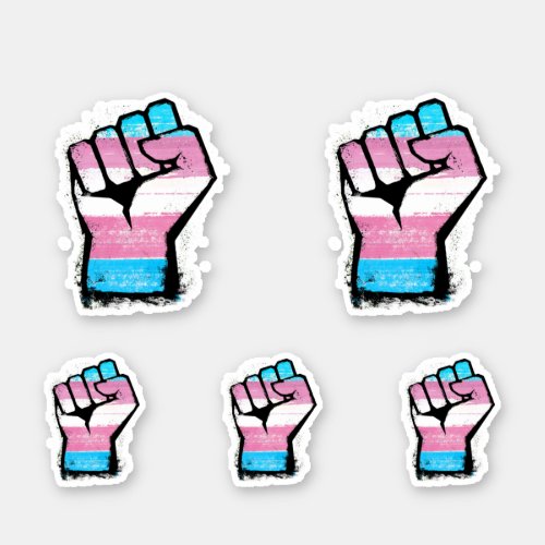 Trans Protest Fist Sticker