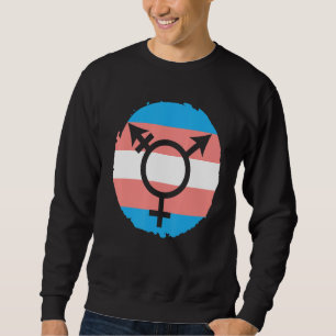 Trans Rainbow Pride LGBTQ Transgender Rights 1 Sweatshirt