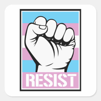 Trans Resistance T-Shirt Square Sticker
