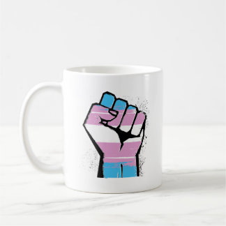 Trans Resistance - Trans Flag and Fist - - Coffee Mug