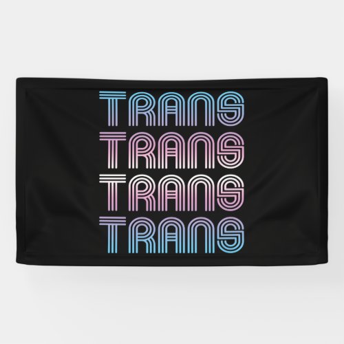 Trans Retro Pride Banner