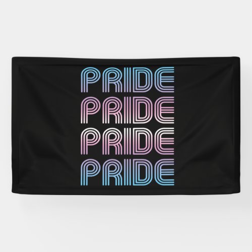 Trans Retro Pride Letters Banner