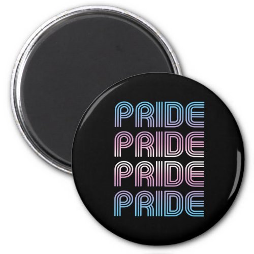 Trans Retro Pride Letters Magnet