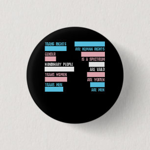 Trans Right Are Human Rights Transgender LGBTQ Pri Button