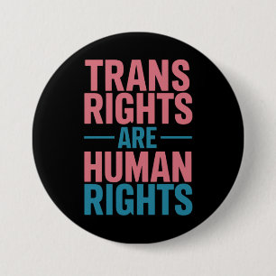 Trans Right Are Human Rights Transgender Pride Button