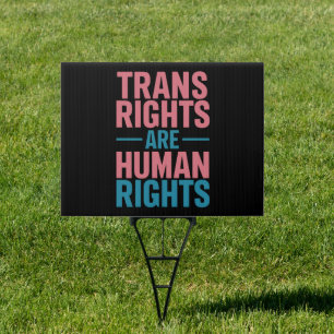 Trans Right Are Human Rights Transgender Pride Sign