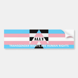 Trans Rights Ally Bumper Sticker