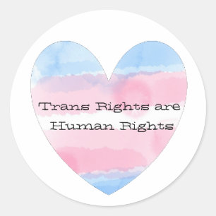 Trans Rights are Human Rights Classic Round Sticker