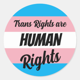 Trans Rights Are Human Rights Classic Round Sticker