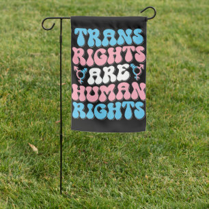 Trans Rights Are Human Rights Garden Flag