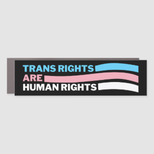 Trans Rights Are Human Rights LGBTQIA Bumper Car Magnet