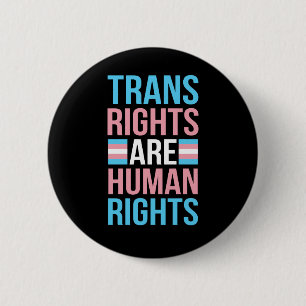 Trans Rights Are Human Rights Pride Month Button