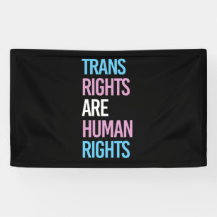 Trans rights are human rights - trans colors banner