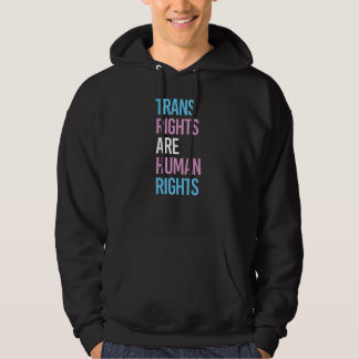 Trans rights are human rights - trans colors hoodie