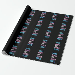 Trans rights are human rights - trans colors wrapping paper