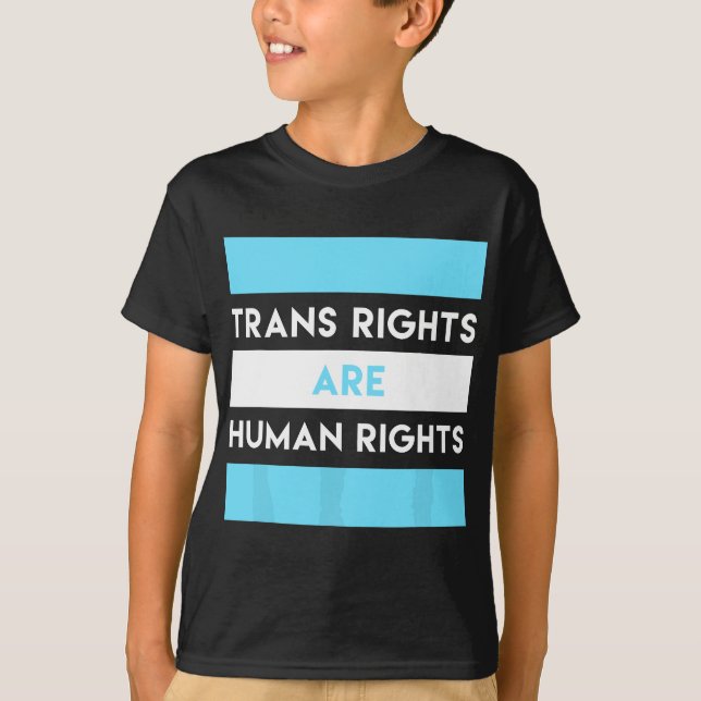 Trans Rights are Human Rights Transgender LGBTQ Gi T-Shirt (Front)