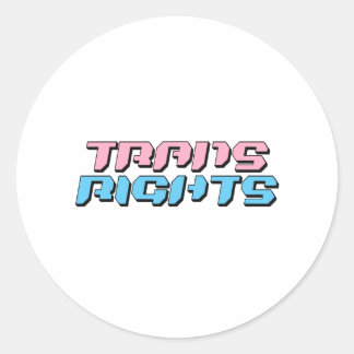 Trans Rights Classic Round Sticker