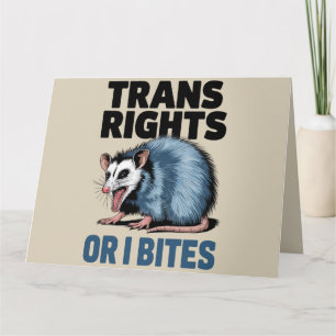 Trans Rights Or I Bites Gay Funny Lgbtq Pride  Card