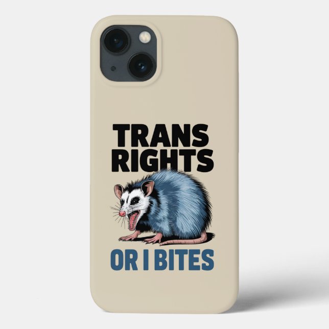 Trans Rights Or I Bites Gay Funny Lgbtq Pride  Case-Mate iPhone Case (Back)