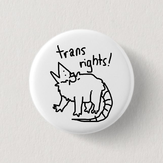trans rights possum button (Front)