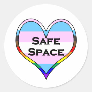 Trans Safe Space Classic Round Sticker