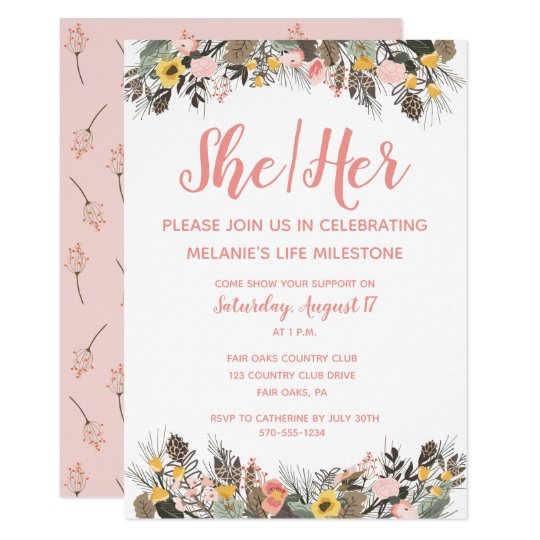 Trans Shower Transgender Coming Out Party Invitation