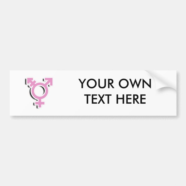TRANS SYMBOL 3D BUMPER STICKER (Front)