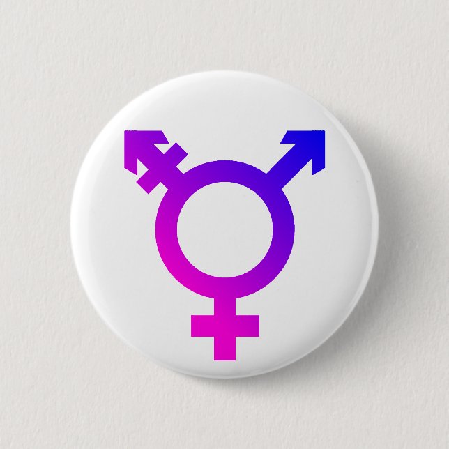 Trans* Symbol pink/blue Pinback Button (Front)