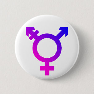 Trans* Symbol pink/blue Pinback Button