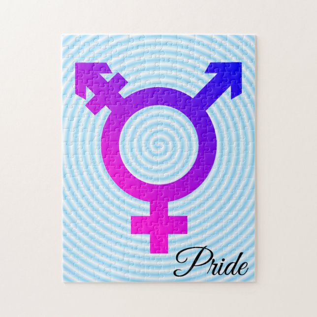 Trans* Symbol pink/blue Puzzle (Vertical)