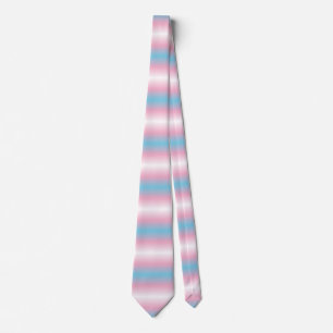Trans Transgender Pride Flag Colors Neck Tie