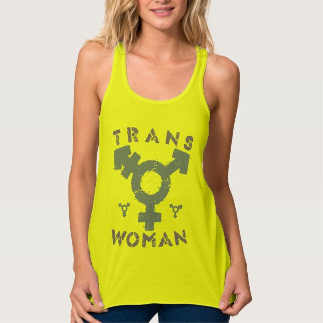 TRANS WOMAN - I'm Male To Female Transgender, Bark Tank Top (Front)