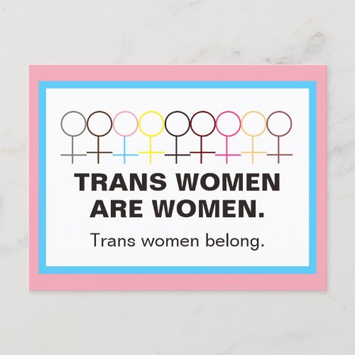 Trans Women Are Women Woman Symbol Stick Figure Postcard