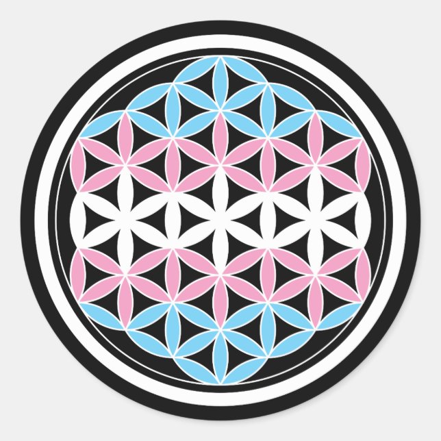 tranSacred geometry Classic Round Sticker (Front)