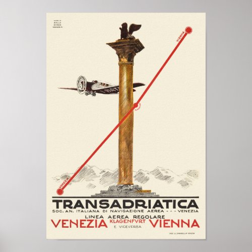 Transadriatica Italy Vintage Poster 1925