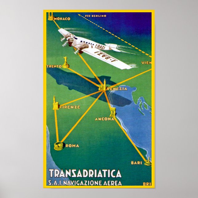Transadriatica Navigazione Aerea Poster (Front)