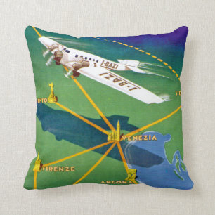 Transadriatica Navigazione Aerea Throw Pillow